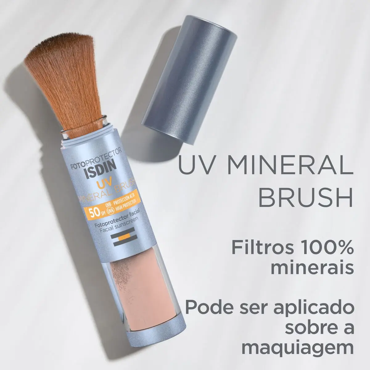 Protetor Solar em Pó Isdin UV Mineral Brush FPS50 2g - Imagem 3